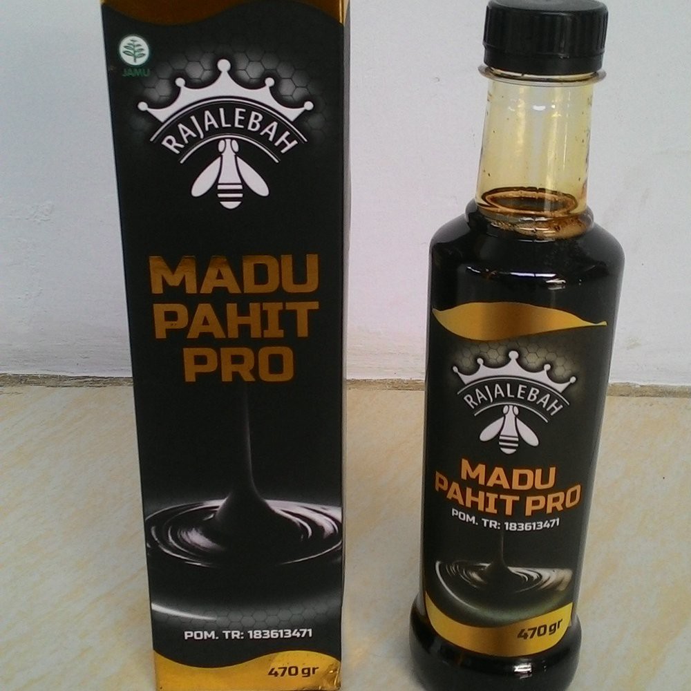 Madu Hitam Pahit Pro Raja Lebah Plus Propolis POM BPOM Asli Original