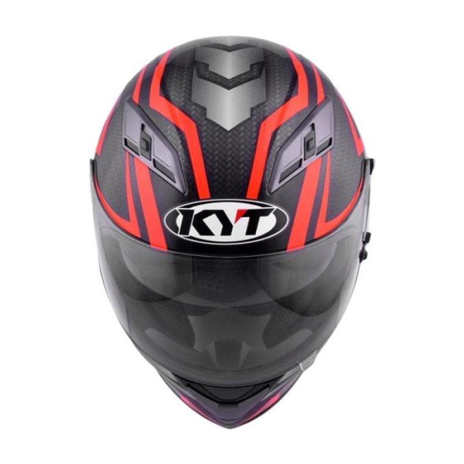 KYT Falcon 2 Carbon Helm Full Face - Black Red