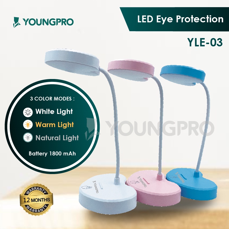 LAMPU BELAJAR BERBENTUK HATI(LOVE) LED 3 MODE CAHAYA BERGARANSI 1 TAHUN - YOUNGPRO YLE-03