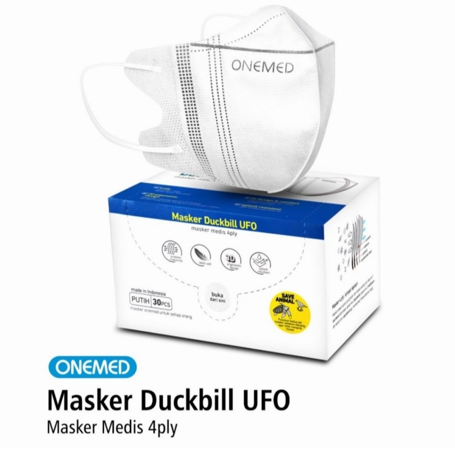 MASKER DUCKBILL UFO ONEMED 4 PLY MASKER MEDIS 3D MEDICAL ONLINE MEDICALONLINE