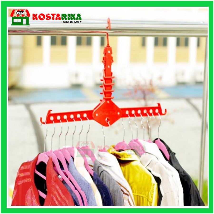 KOSTARIKA Magic Hanger Gantungan Baju Pakaian Multifungsi Portabel Efisien 13 lubang