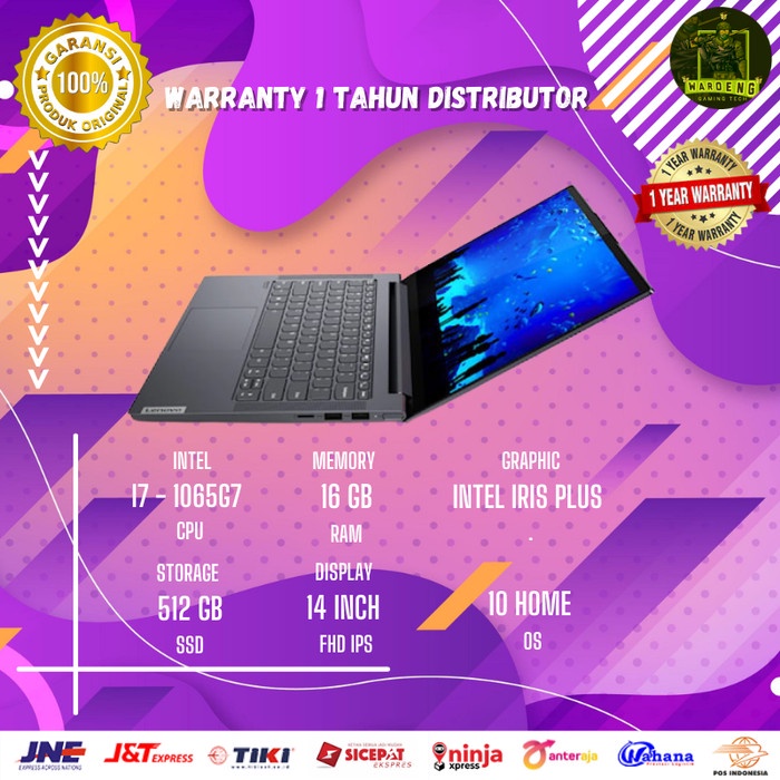 Laptop Rendering Lenovo Ideapad Slim 1065g7 16gb Ssd 512gb Mx350