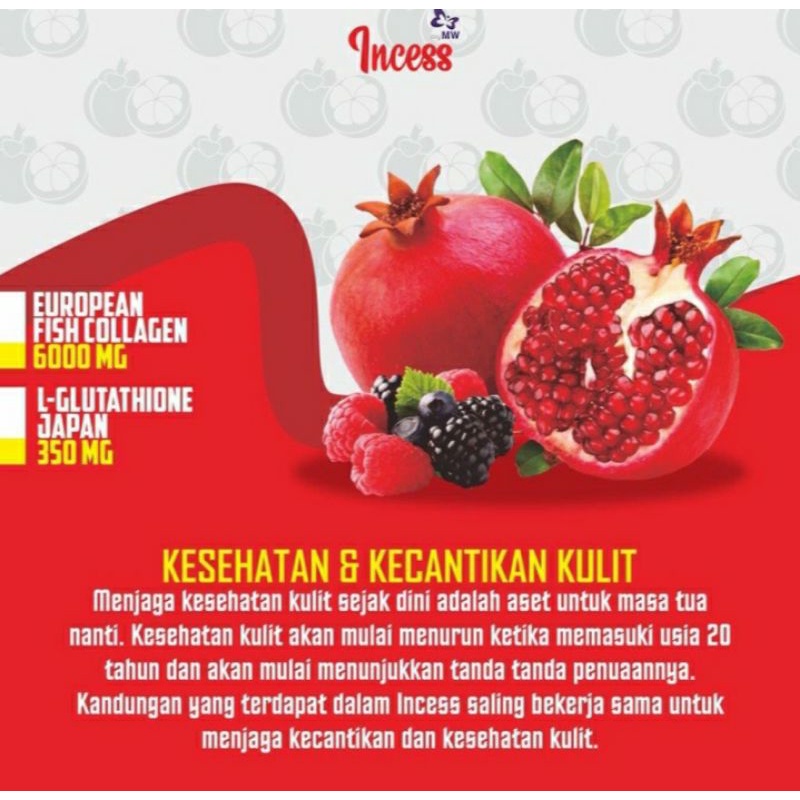 INCESS COLLAGEN DRINK PER SACHET ANTIOKSIDAN GLOWING SUPELMEN PEMUTIH KULIT