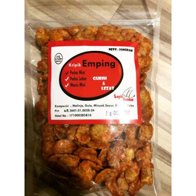 

Kripik Emping Pedas Mini 250gram