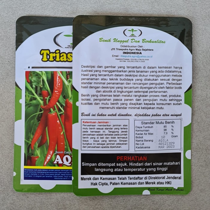 BENIH BIBIT CABE | CABAI MERAH BESAR AQILA 10GR - BENIH CABE UNGGUL