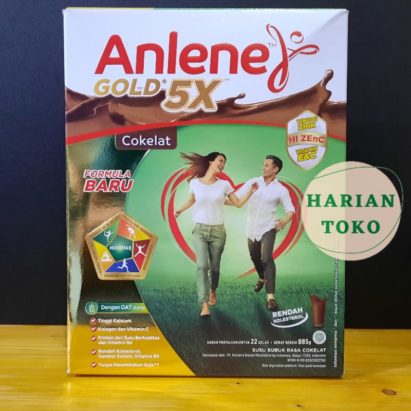 

Anlene Gold 5X 850 Gram Cokelat Susu Bubuk