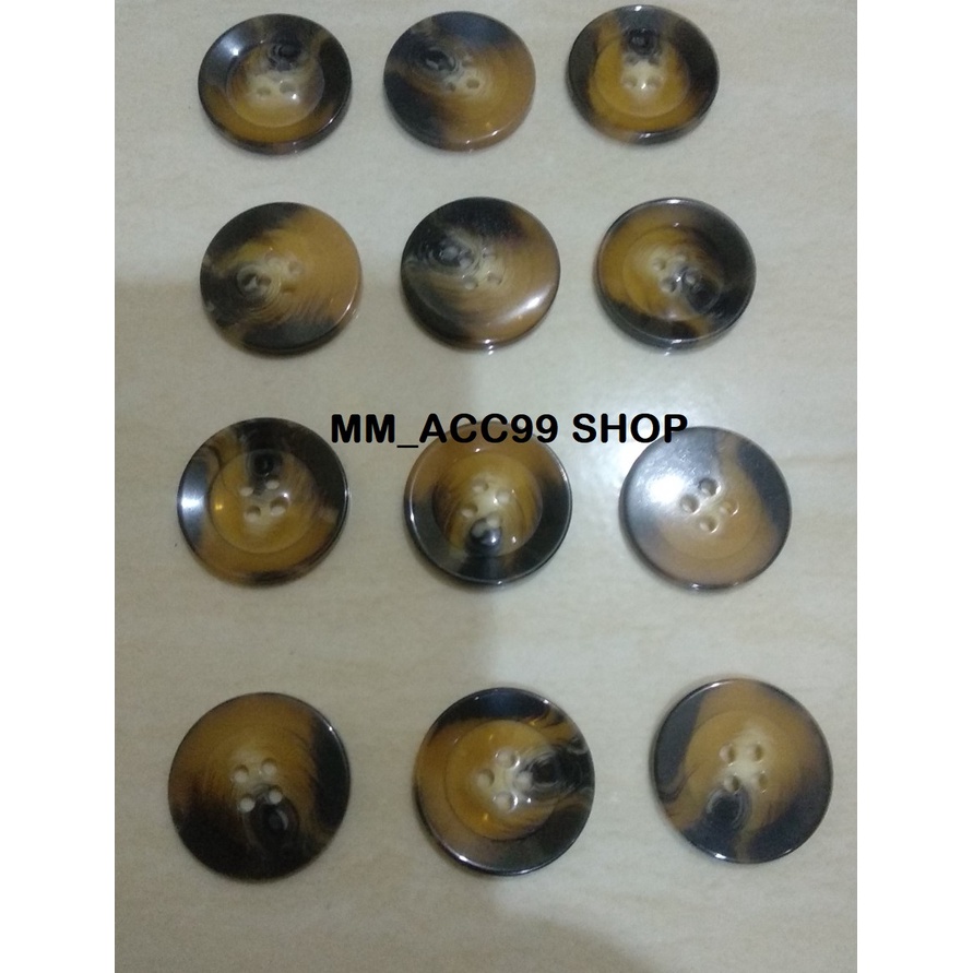 Kancing Corak Macan Diameter 25mm-Kancing Macan 12pcs