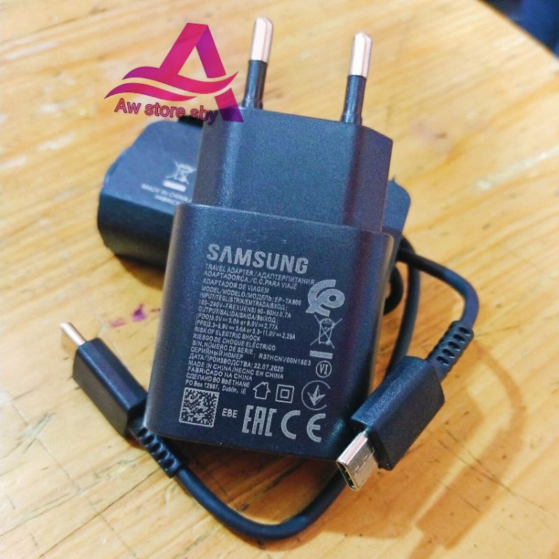 CHARGER SAMSUNG TYPE C TO C FAST CHARGING SAMSUNG M22 M51 A23 A71 A72 A73 S20 S21 FE A33 A53 A52S 25W A52 M52