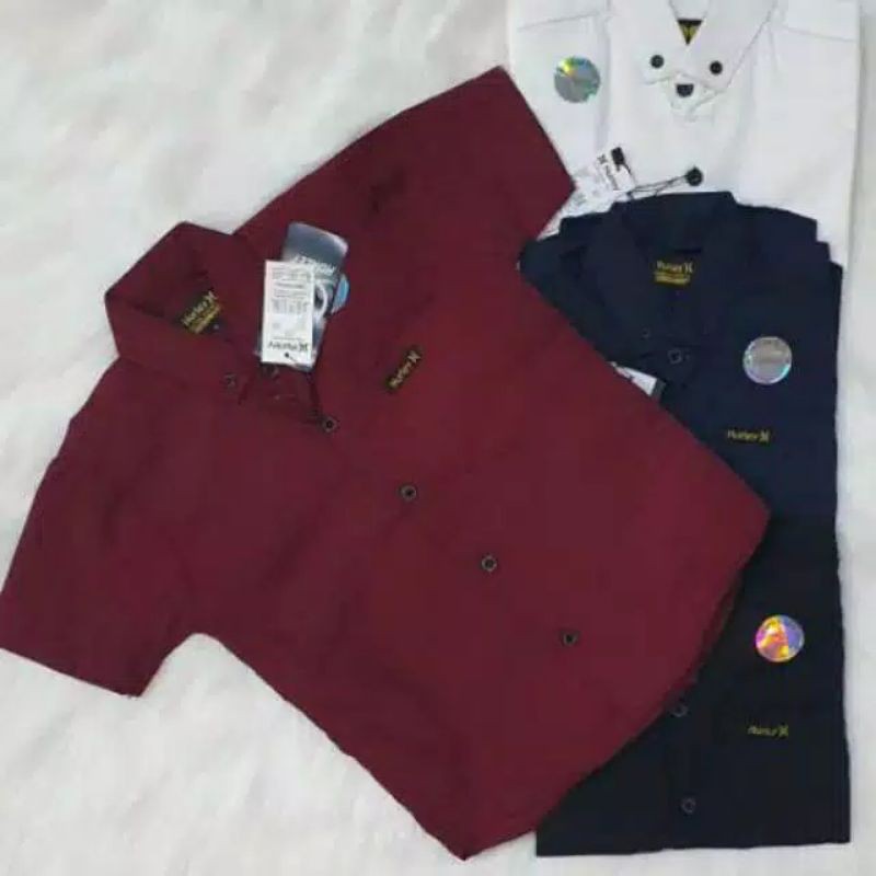 KEMEJA ANAK polos BAHAN KATUN OXFORD TERLARIS