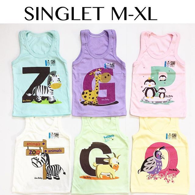 kaos singlet / jumper singlet kaos anak M L XL Baju Kaos hari santai Jalan Lucu Fashion Anak Bayi Cowok Laki babeebabyshop