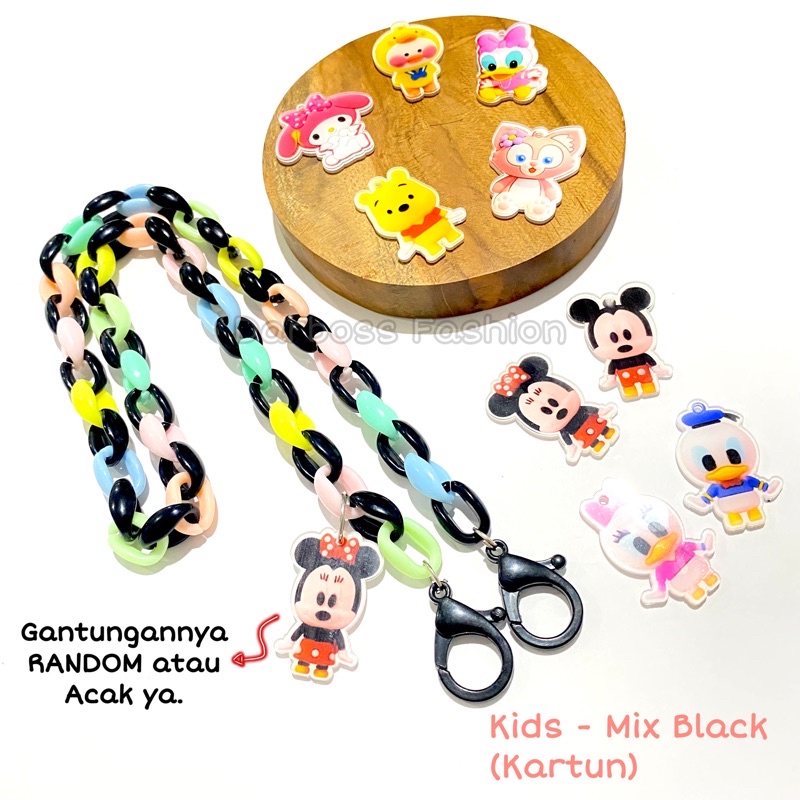 Tali Kalung Masker / Lanyard Masker / Kalung Masker anak / strap masker karakter lucu / Konektor Masker / Strap Mask Rantai Korea ayu ting ting