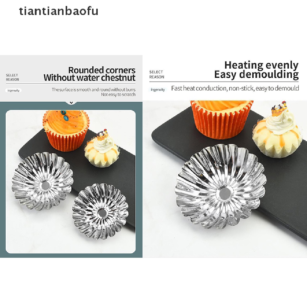 5 Pcs Cetakan Cupcake / Telur Bahan Stainless Steel