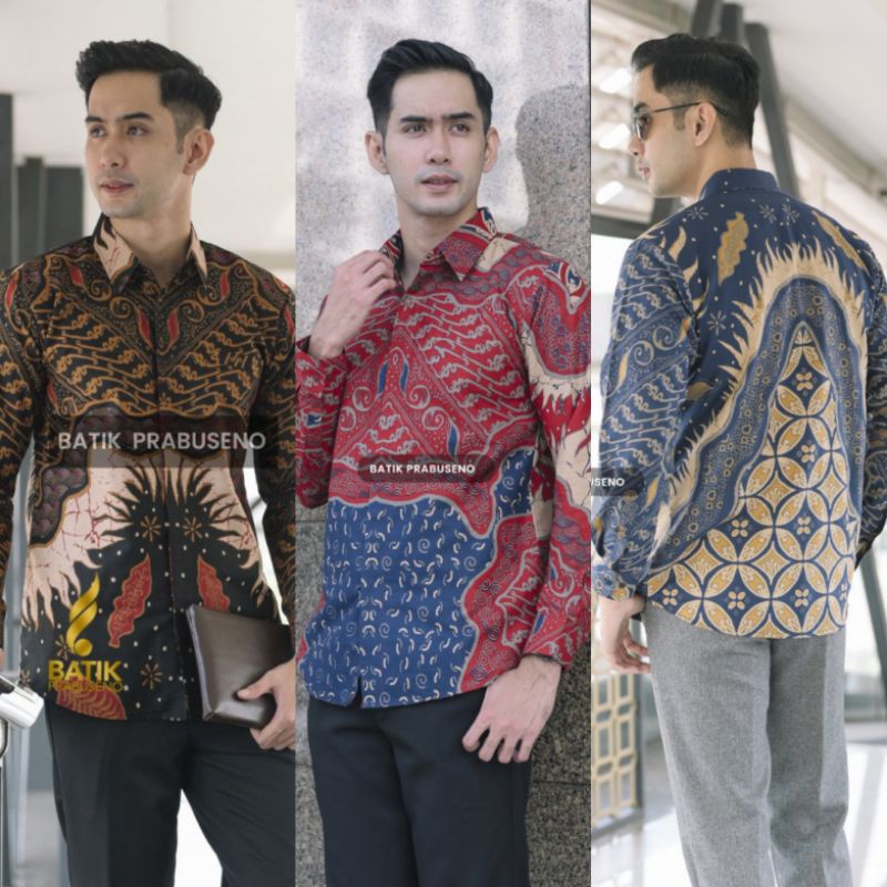 PRABUSENO// Batik Pria Prabuseno Motif Kalingga Lengan Panjang Slimfit