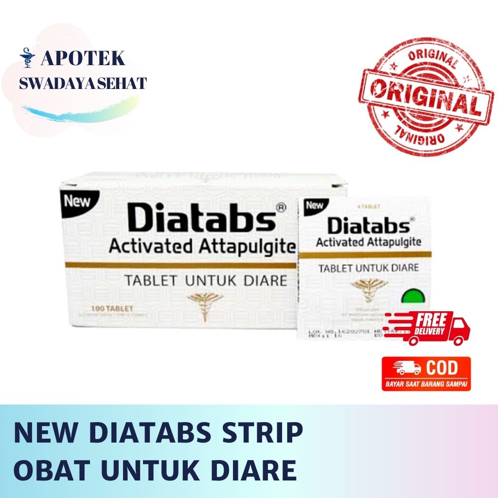 NEW DIATABS Strip 4 Tablet Obat Diare New Diatab