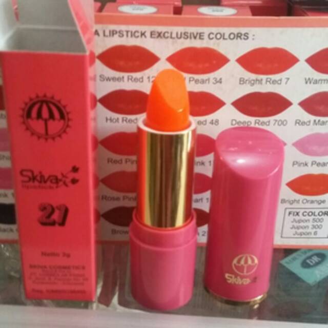 LIPSTICK SKIVA 21 SERI 500 BPOM LUSINAN (12 PCS )