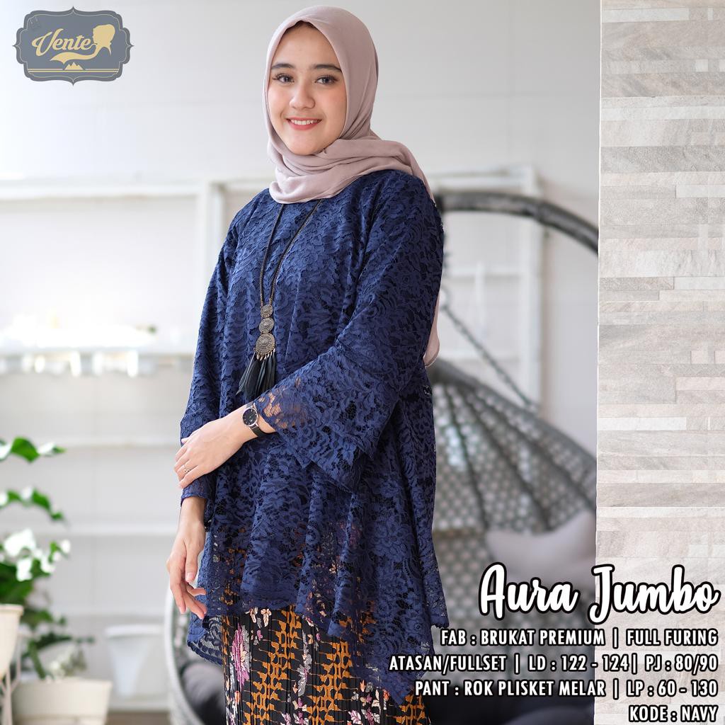 Atasan Kebaya Rinjani jumbo ld120 ld130/atasan kebaya bianca/atasan kebaya brukat jumbo/kebaya/atasan kebaya/kebaya wisuda/warna /gold/navy/dustypink/hijau/coksu