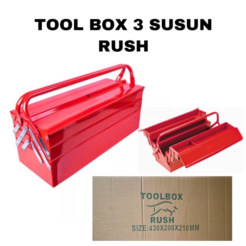 Jual Tool Box Susun Besi Merk Rush Warna Random Gabisa Milih