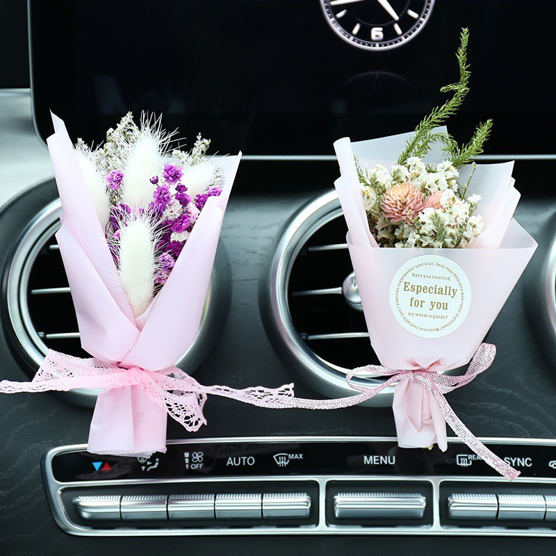 Mini Flower Bouquet Aesthetic Parfum Bunga Jepit AC mobil