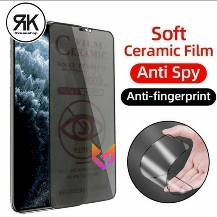 Anti Gores Layar Ceramic Privasi REALME 3 3 PRO REALME X REALME 2 PRO Ceramic SPY Matte Anti Glare