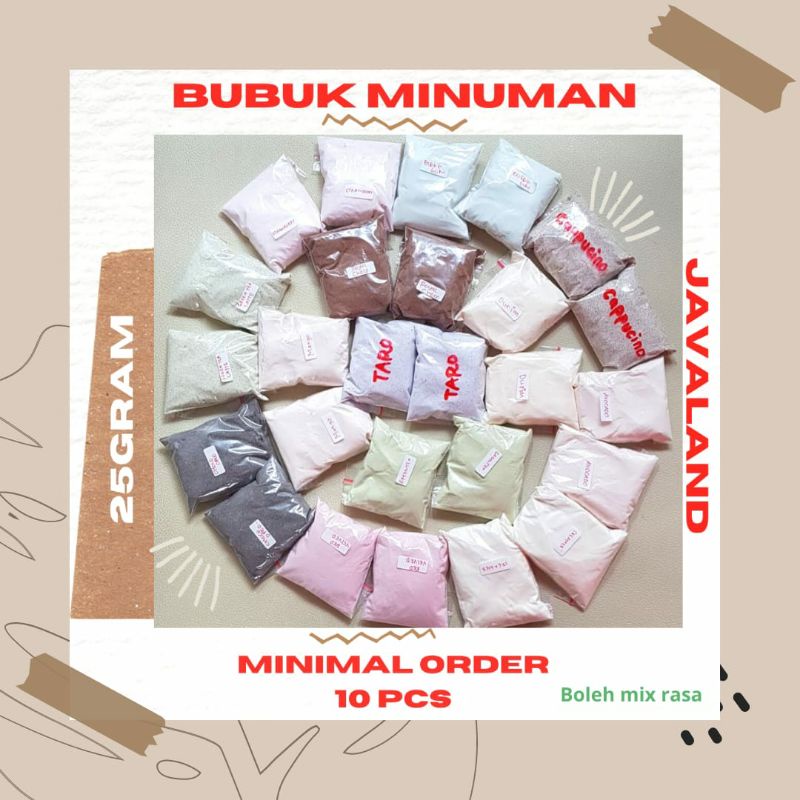 

Bubuk Minuman Rasa Javaland 25gr bubuk minuman boba bubble pearl drink kekinian