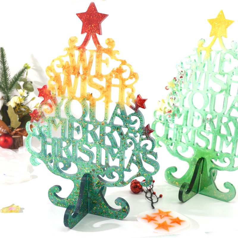 Ornamen Cetakan Kristal Resin Handmade Diy Untuk Dekorasi Pohon Natal