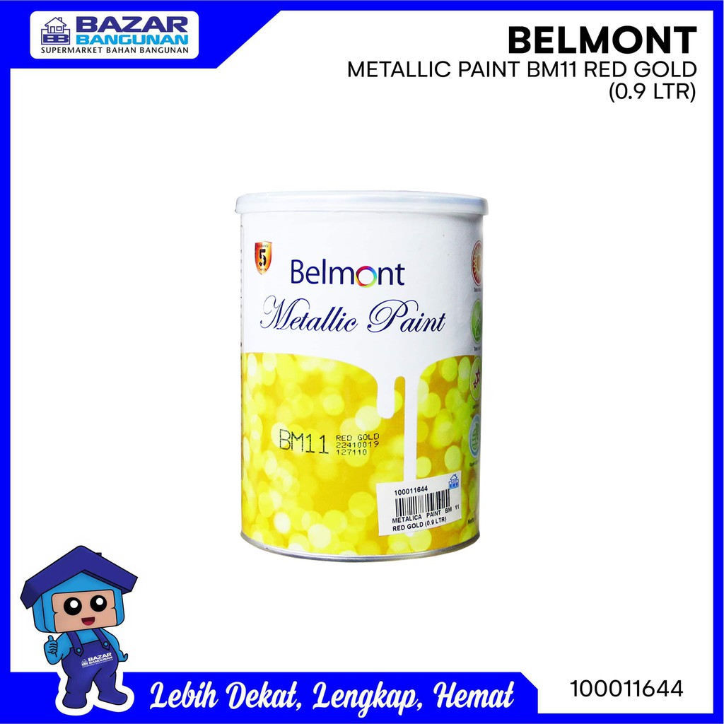 Belmont - Cat Tembok Interior Eksterior  Metallic Bm11 0.9 L Red Gold