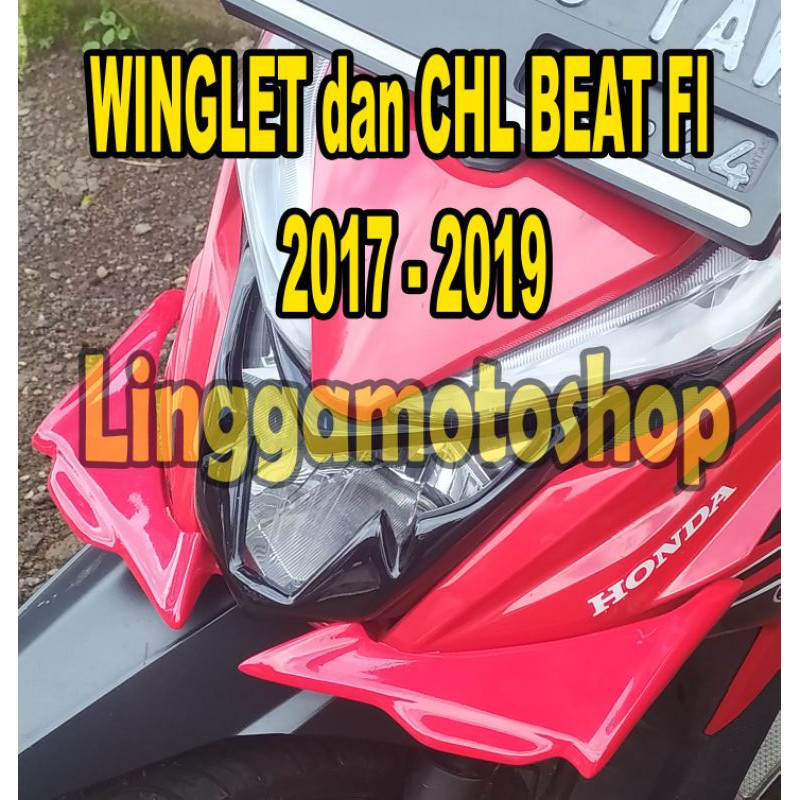winglet & cover headlamp all new beat street fi 2017 2018 2019 model terbaru modifikasi topeng lampu
