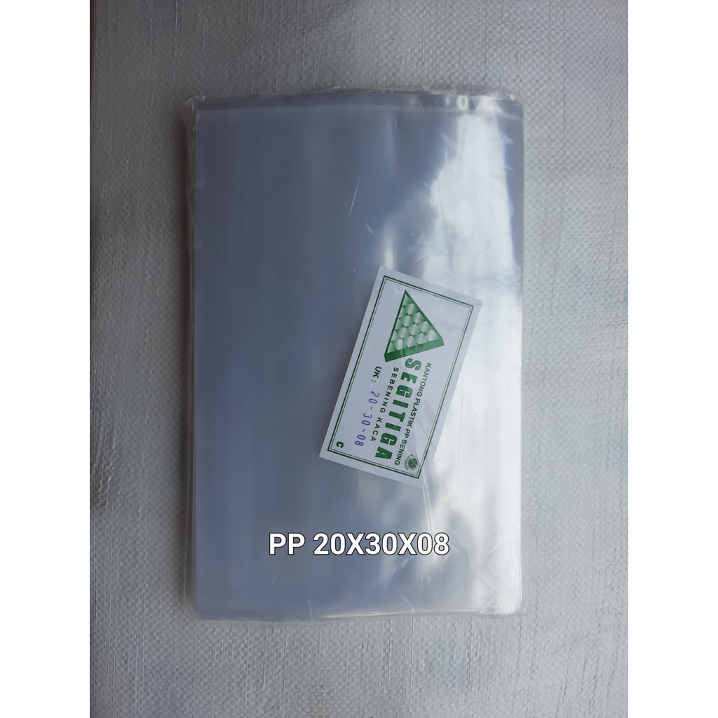 Plastik PP tebal 20x30x08 15x30x08 14x25x08 25x30x08 15x25x08 12x20x08 kantong snack krupuk peyek 80