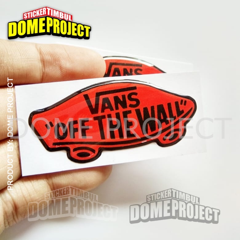 STIKER MOTOR EMBLEM VANS OFF THE WALL STIKER RESIN TIMBUL LENTUR STICKER MOTOR