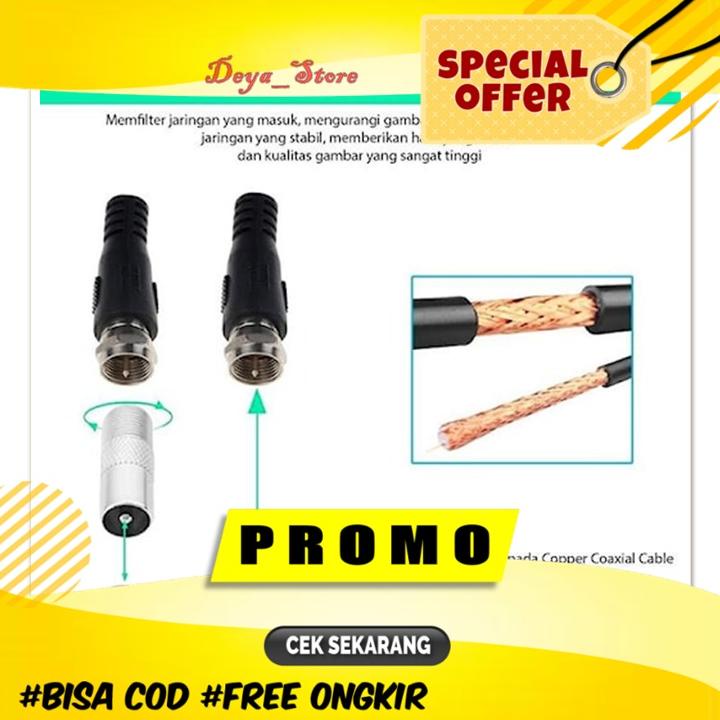 Antena Tv Indoor Digital Original Taffware Intra Anthena Tivi Tempel Dinding Indor Super Jernih Led 