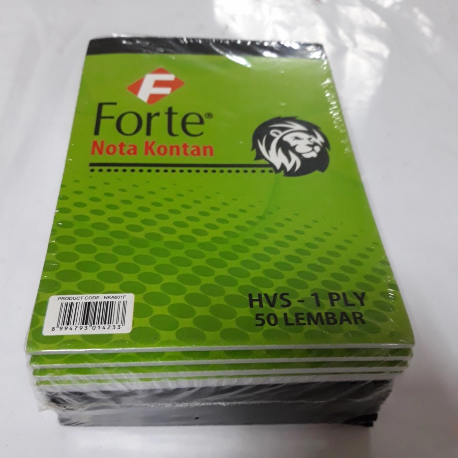 Nota kontan 1 ply ukuran 1/4 folio