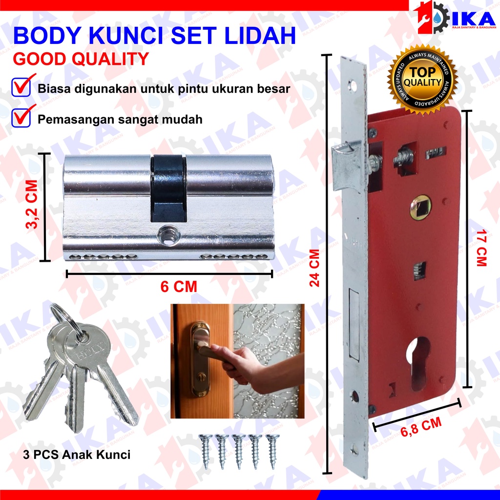 Body Kunci Lidah Pintu Besar dan Silinder - High Quality