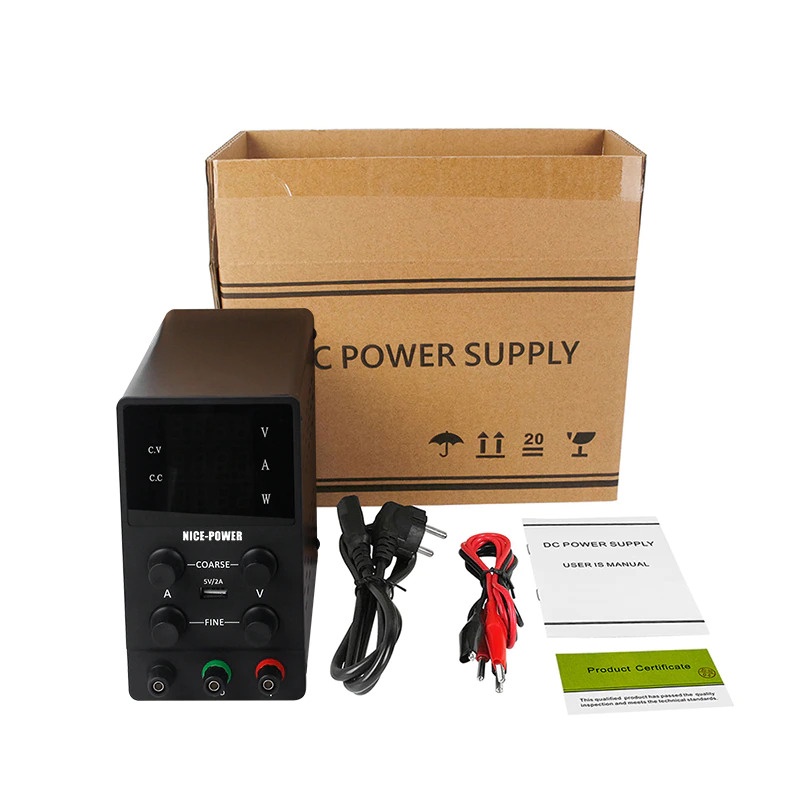 NICE-POWER Adjustable DC Power Supply 30V 10A - SPS3010 - Black