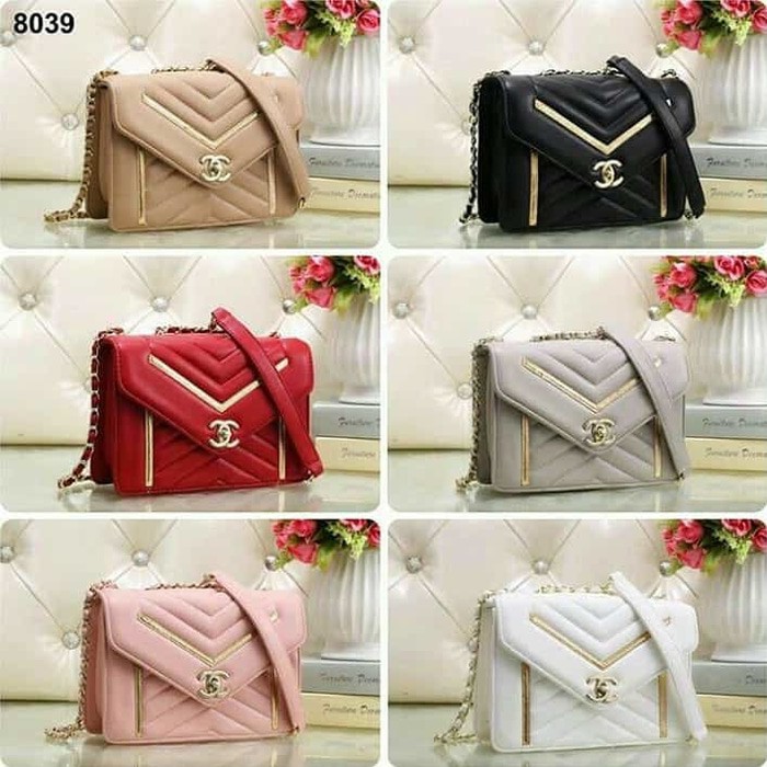 Tas modern terkini  Tas CHANEL Sling Bag 8039, Tas selempang kekinian  ash shop