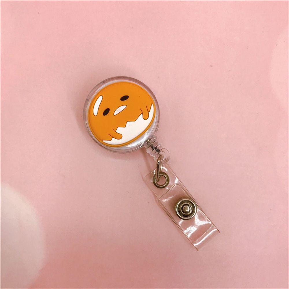 Agustinina Retractable Badge Reel Cute Silicone Name Tag Anime Perawat Dokter Kartun Pemegang Kartu Nama