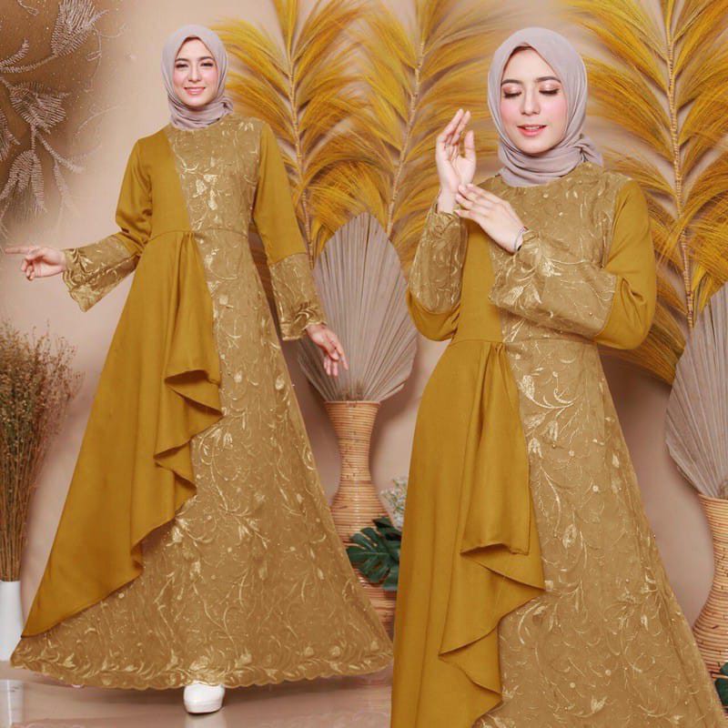 GAMIS ZOLANA / GAMIS BRUKAT TILE IMPORT / GAMIS MAXI MUSLIM / GAMIS KONDANGAN