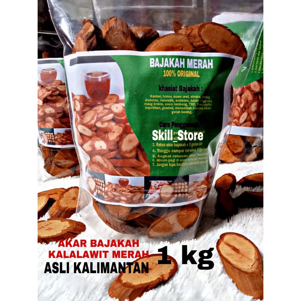 AKAR KAYU BAJAKAH TAMPALA MERAH ORIGINAL (1 kg)