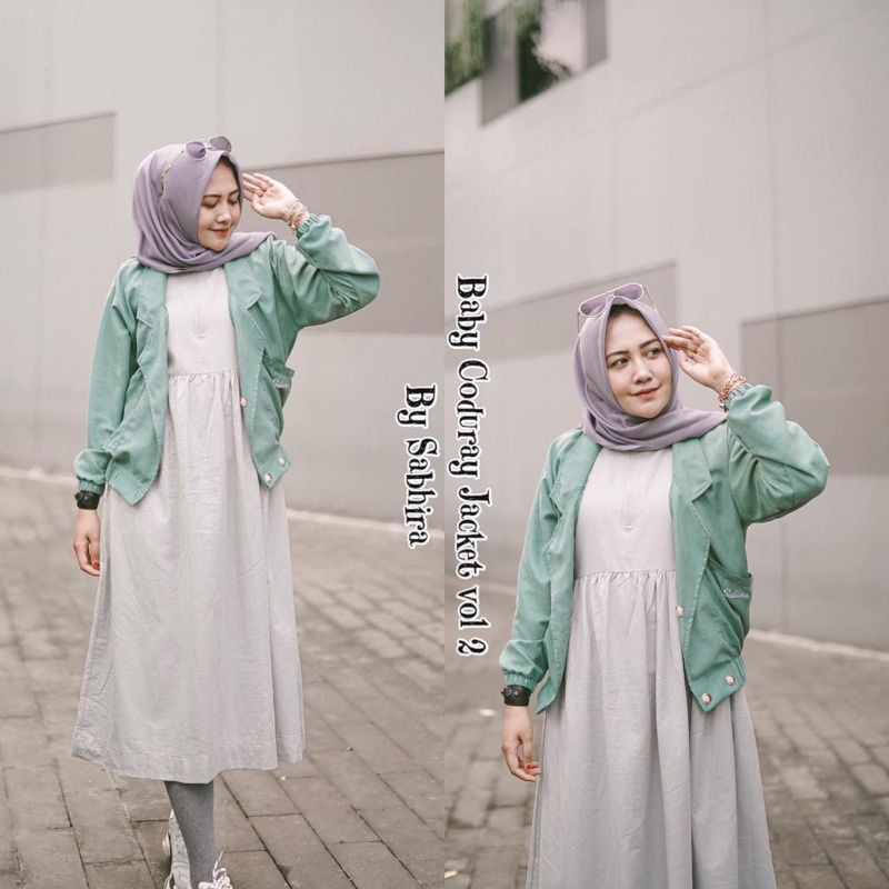 jaket sabhira soft mint fit to xl