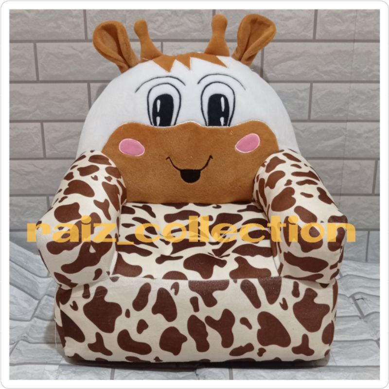 Sofa Anak Karakter Sapi Empuk Bahan Bulu Yelvo