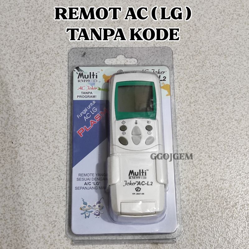 Remot AC LG ( TANPA KODE / LANGSUNG PAKAI ) / Remote Joker Multi