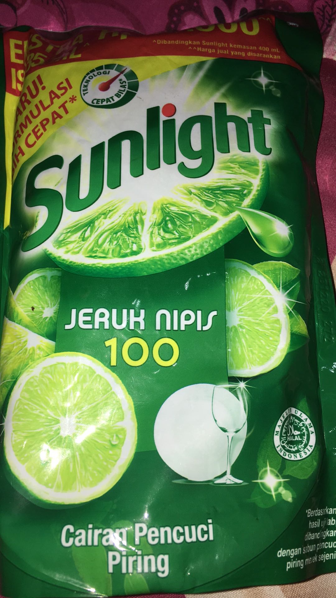 Sunlight Jeruk Nipis 100 Refill 435 Ml