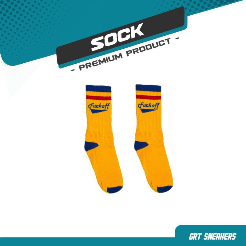 KAOS KAKI SKATE OLDSCHOOL MOTIF FUCK OFF