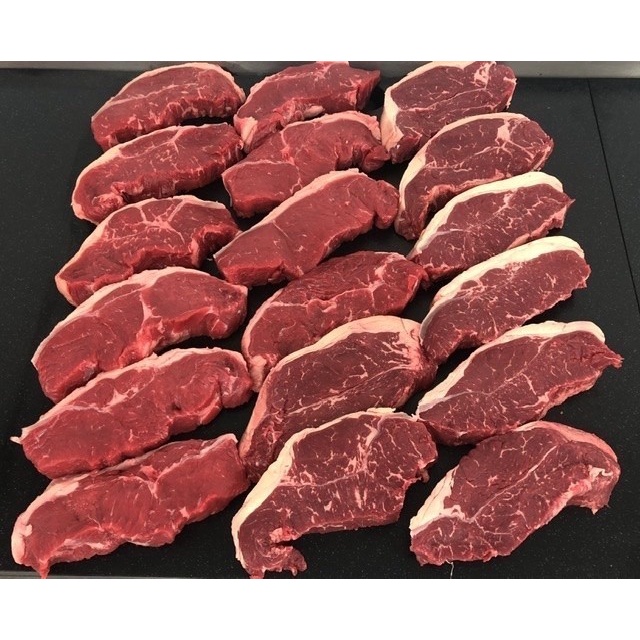 

Daging Sapi AUS Sirloin Striploin Steak Grade A Import 1kg - 5pcs