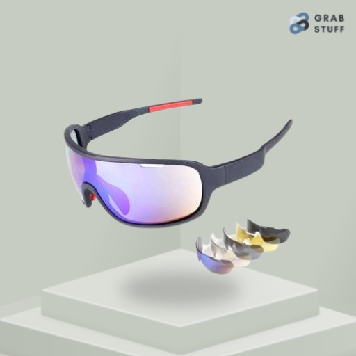 Kacamata Sepeda Polarized Sunglasses UV400 dengan 5 Lensa / Kacamata Olahraga Sepeda / Kacamata Sepe
