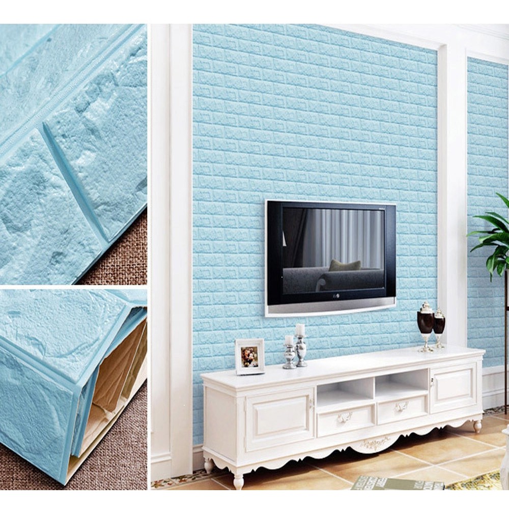 Wallpaper 3D Foam Bata Peredam Suara 70X77Cm Elegant Anti Air Include Lem Wallpaper Ruangan-3