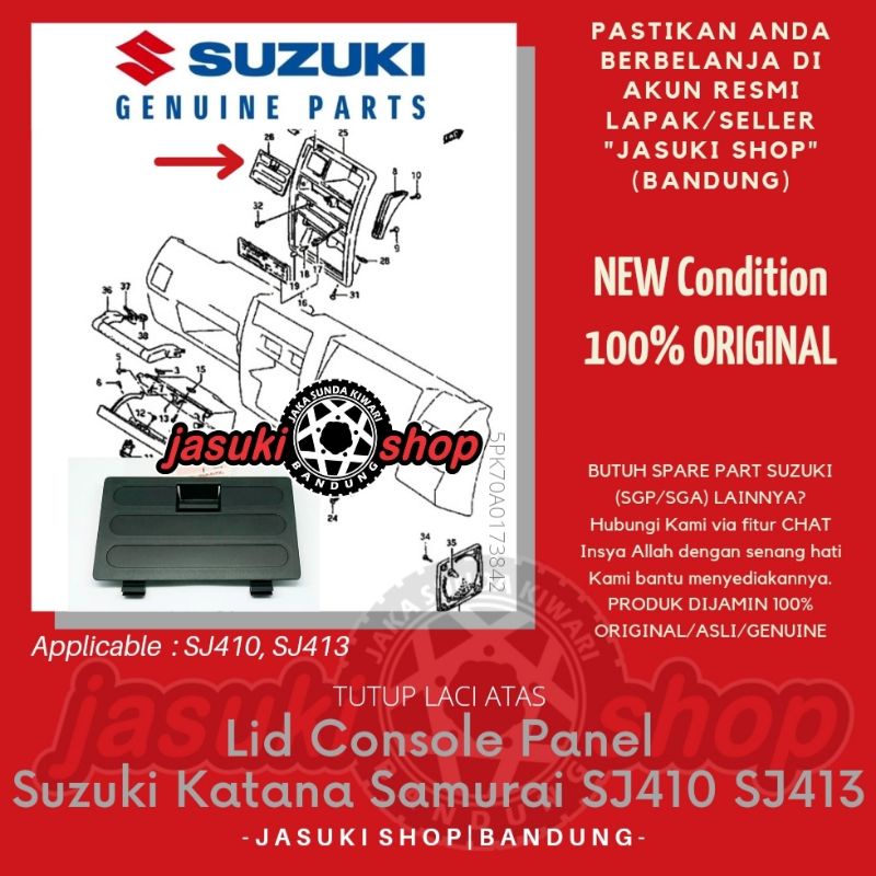 Jual Lid Console Tutup Laci Koin Dashboard Dasbor Suzuki Jimny Katana