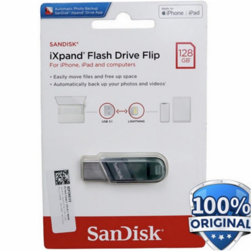 Sandisk IXPAND Flip Flash Drive OTG Lighting 128 GB