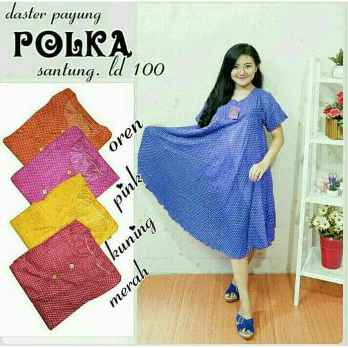 DASTER PAYUNG POLKA/ DASTER MURAH/ GROSIR BATIK PEKALONGAN