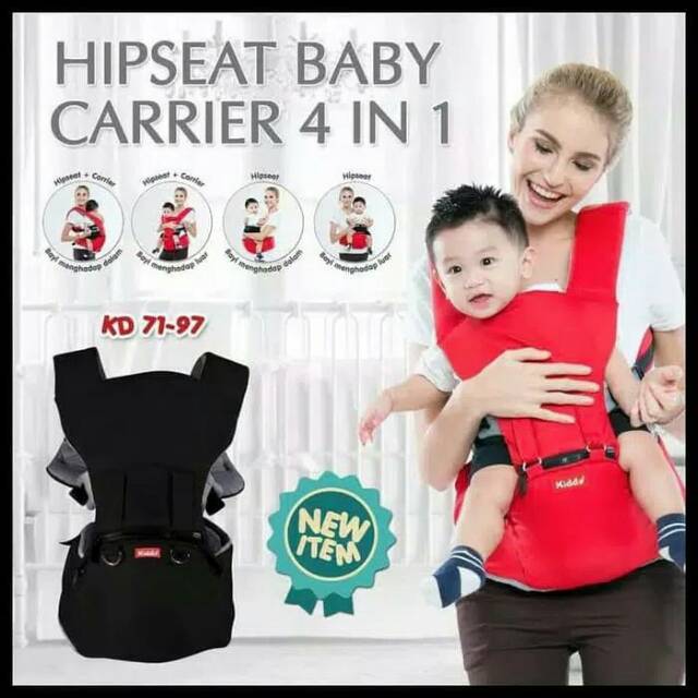 Kiddy Hipseat  Baby Carrier 4 in 1 s1  / Hipseat kiddy, hiprest, carrier 4in1, gendongan depan, baby new born