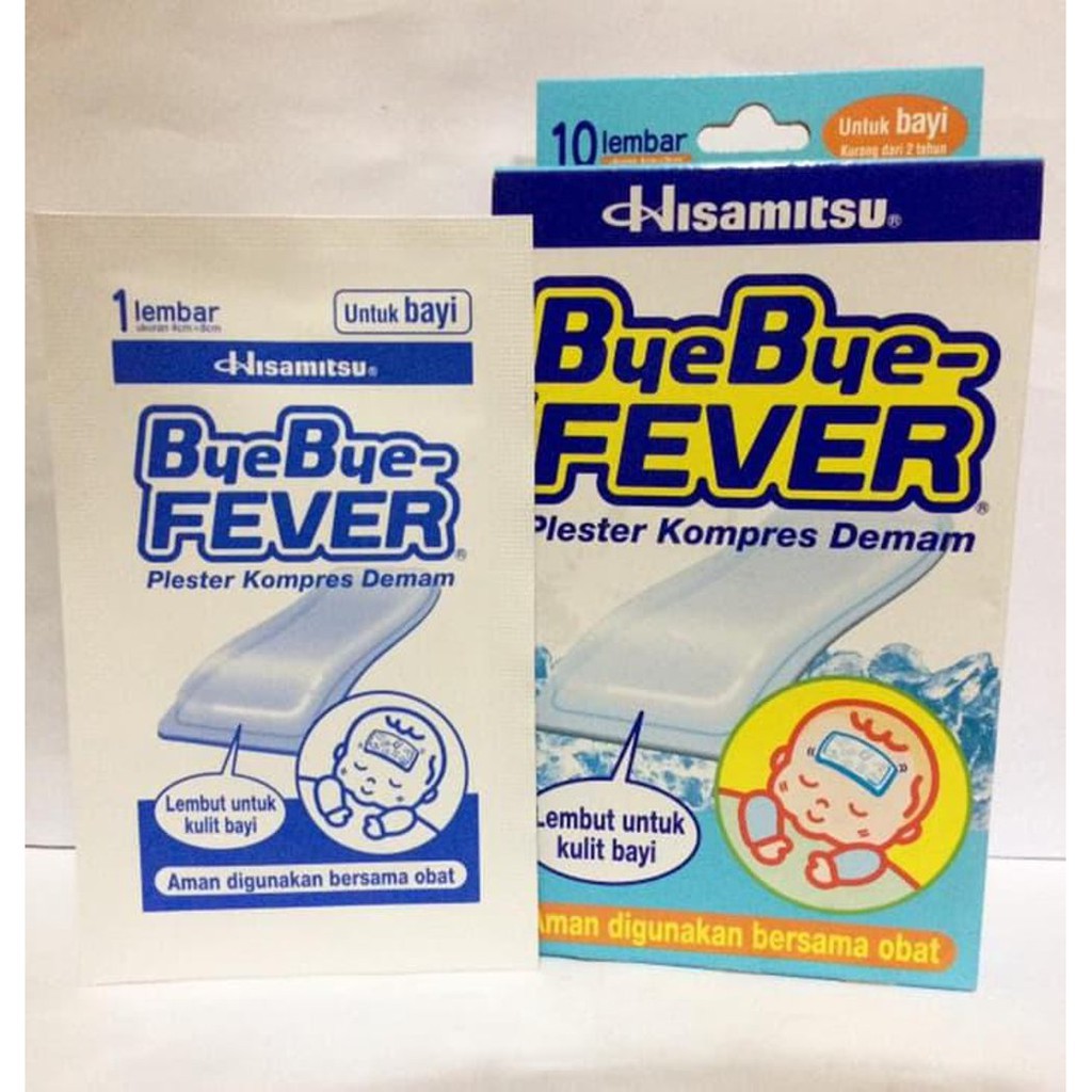 Bye Bye Fever Bayi Baby &amp; Anak Hisamitsu Salonpas Kompres Demam Bayi Anak Plester Gel Penurun Panas